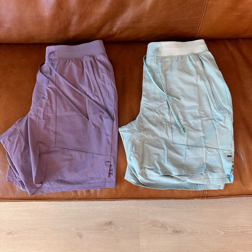 Two Pairs of Men’s Lululemon License to Train Shorts